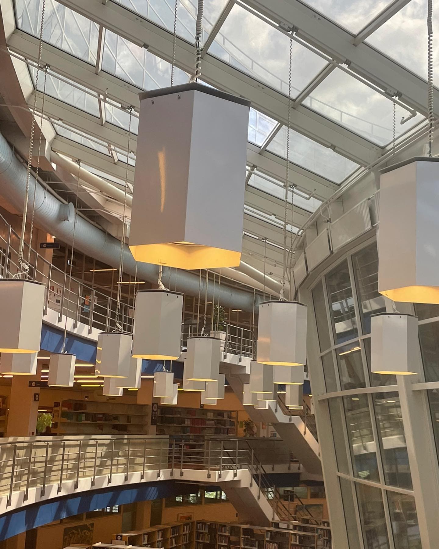 The atrium of a university library in Mainz
