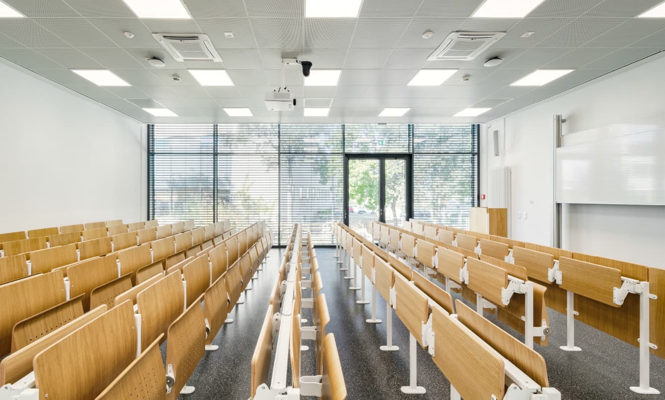 A lecture hall at Johannes Gutenberg University Mainz