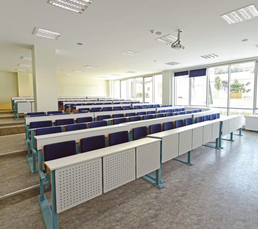 A lecture hall at Biruni University