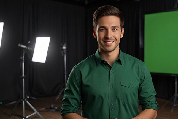 Green screen setup for advanced editing projects