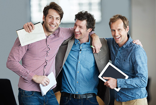 Portrait teamwork or happy developers