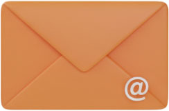 Icon email orange
